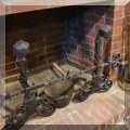 D14. Iron andirons. 